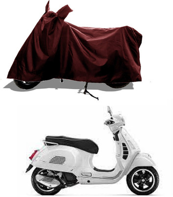 GROFATIK Two Wheeler Cover for Vespa(GTS Super 125, Maroon)