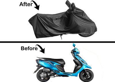 Archistylo Waterproof Two Wheeler Cover for TVS(Pep Plus BS6, Black)