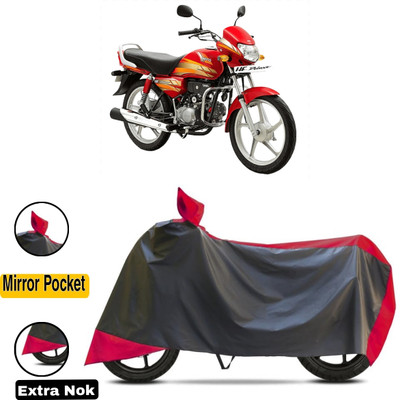 HWSXQAE Waterproof Two Wheeler Cover for Hero(Red, Black)