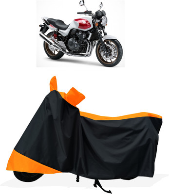 Tricway Two Wheeler Cover for Honda(CB 400, Orange)