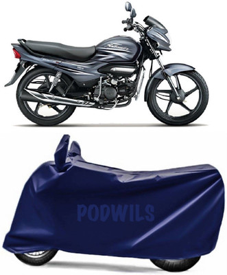 PODWILS Two Wheeler Cover for Hero(Super Splendor, Blue)