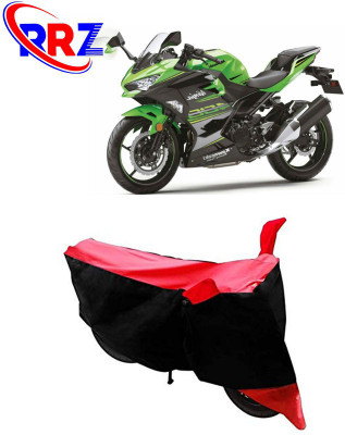 AutoGalaxy Waterproof Two Wheeler Cover for Kawasaki(Ninja 400, Black, Red)