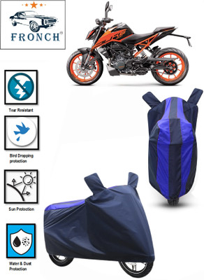 FRONCH Waterproof Two Wheeler Cover for KTM(200 Duke BS6, Blue)