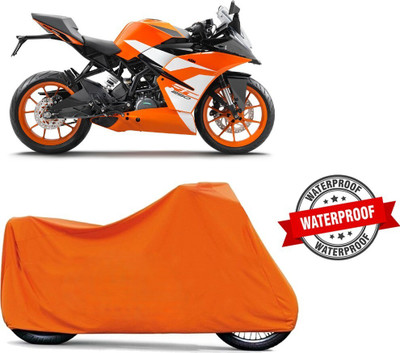 DeepShakshi AUTOMOTIVE Waterproof Two Wheeler Cover for KTM(RC 200, Orange)
