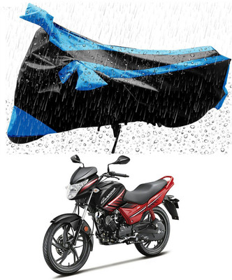 MMSSTAR Waterproof Two Wheeler Cover for Hero(Glamour, Blue, Black)