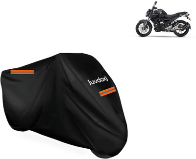 Juvdoxj Waterproof Two Wheeler Cover for Yamaha(FZ-S Fi Version 3.0 BS6, Black)
