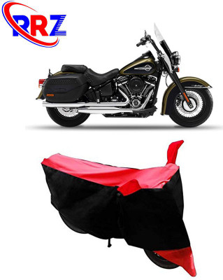 AutoGalaxy Waterproof Two Wheeler Cover for Harley Davidson(Heritage Softail Classic, Black, Red)