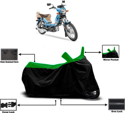 Amexride Two Wheeler Cover for TVS(Heavy Duty BS6, Green)