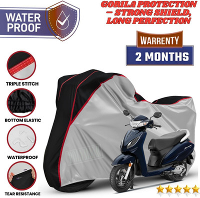 POLYMAXX Waterproof Two Wheeler Cover for Honda(Activa, Silver)