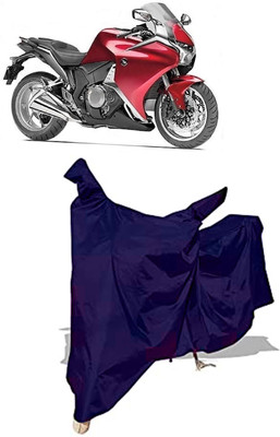 Amexride Two Wheeler Cover for Honda(VFR 1200F, Blue)