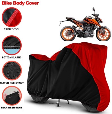 Grizzly Two Wheeler Cover for KTM(200 Duke, Black, Red)