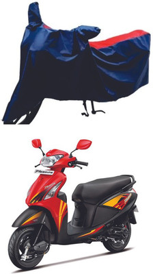 OliverX Waterproof Two Wheeler Cover for Hero(MotoCorp Pleasure Plus, Red, Blue)