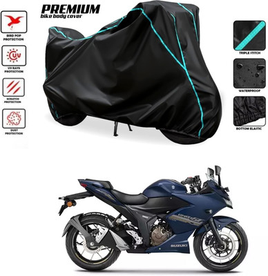 PAGORA Waterproof Two Wheeler Cover for Suzuki(Gixxer SF, Black)