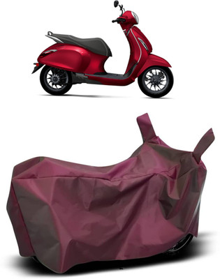 RM Collections Waterproof Two Wheeler Cover for Bajaj(Chetak, Maroon)