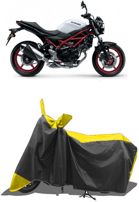 SUGASHRI Waterproof Two Wheeler Cover for Suzuki(SV650 BS6, Yellow, Black)