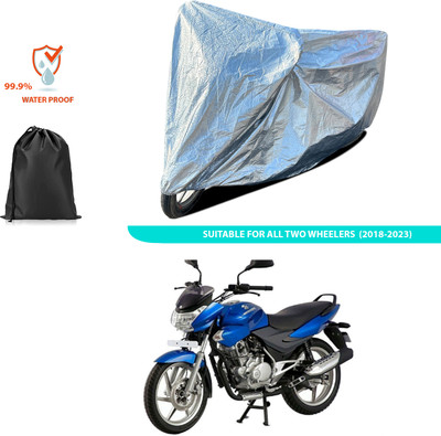 PAGORA Waterproof Two Wheeler Cover for Bajaj(Discover 135, Silver)