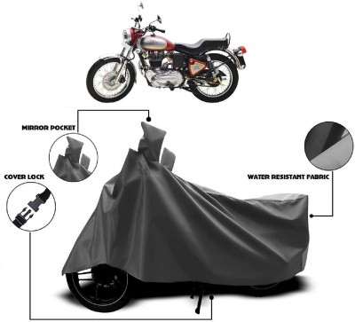 MMSSTAR Waterproof Two Wheeler Cover for Royal Enfield(Electra 4S, Grey)