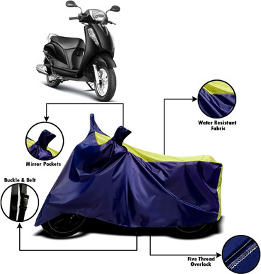 AUCTIMO Two Wheeler Cover for Suzuki(Access SE, Multicolor)