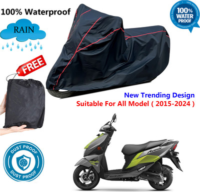 AutoGalaxy Waterproof Two Wheeler Cover for Suzuki(Avenis 125, Black, Red)