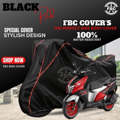 OliverX Waterproof Two Wheeler Cover for TVS(NTORQ, Black, Red)