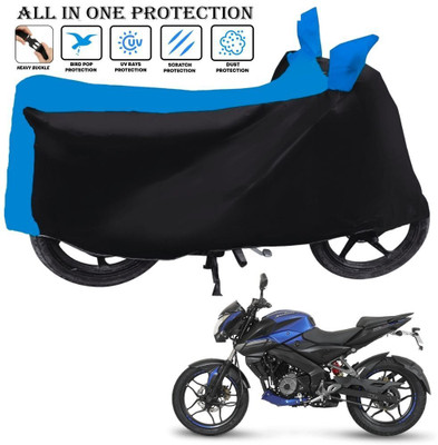 SThanaveX Waterproof Two Wheeler Cover for Bajaj(Pulsar NS-160, Black, Blue)