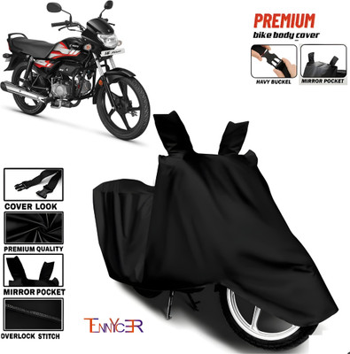 TENNYCER Waterproof Two Wheeler Cover for Hero(HF Deluxe, Black)