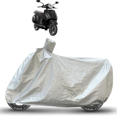 Caronix Waterproof Two Wheeler Cover for Bajaj(Chetak, Silver)