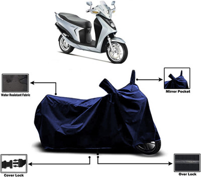 Amexride Two Wheeler Cover for Hero(Leap Hybrid SES BS6, Blue)