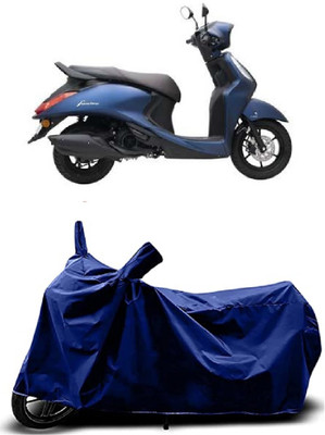 VESMEI Two Wheeler Cover for Yamaha(Fascino, Blue)