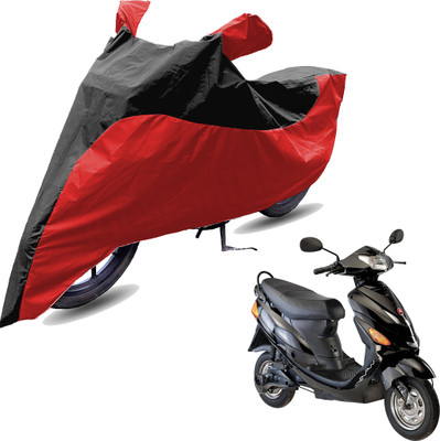 RiderShine Two Wheeler Cover for Hero(Electric Wave Dx, Red, Black)