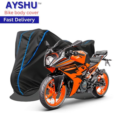 AYSHU Waterproof Two Wheeler Cover for KTM(RC 200, Black, Red)