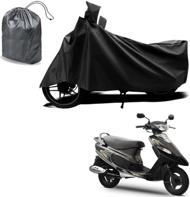 Autoinnovation Waterproof Two Wheeler Cover for TVS(Scooty Pep Plus, Black)