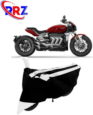 RRZ Waterproof Two Wheeler Cover for Triumph(Rocket III, Black, White)