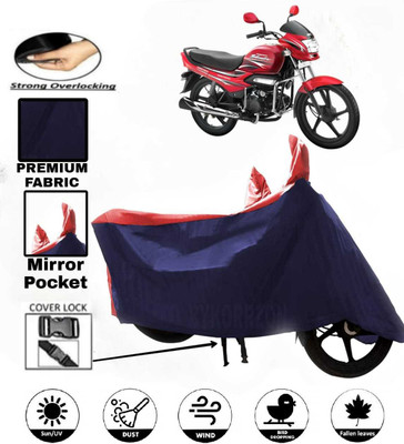 AutoGalaxy Waterproof Two Wheeler Cover for Hero(Super Splendor, Red, Blue)
