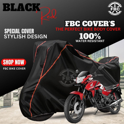 AUTOCAD Waterproof Two Wheeler Cover for Honda(SP 125, Black, Red)