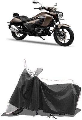 SUGASHRI Waterproof Two Wheeler Cover for Suzuki(Intruder, White, Black)