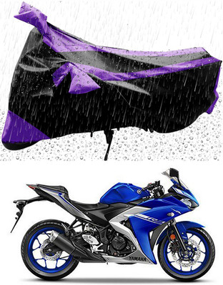 MMSSTAR Waterproof Two Wheeler Cover for Yamaha(YZF R3, Purple, Black)