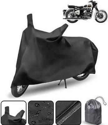 DeepShakshi AUTOMOTIVE Waterproof Two Wheeler Cover for Royal Enfield(Thunderbird 350, Black)