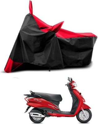 KEDIT Two Wheeler Cover for Hero(Duet VX 110CC BS6, Red, Black)