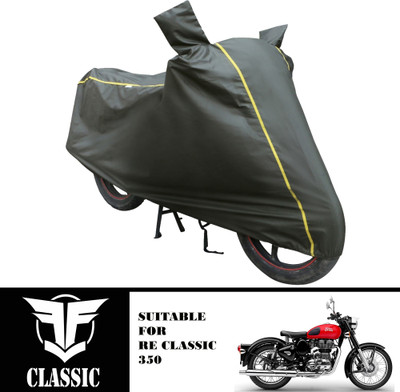 Fit Fly Waterproof Two Wheeler Cover for Royal Enfield(Classic 350, Green)