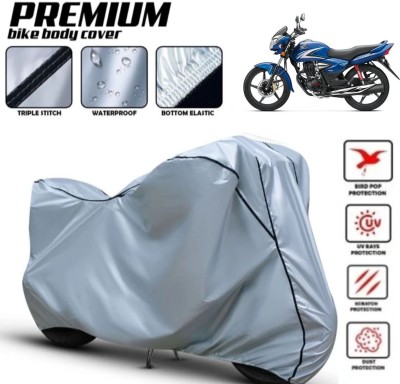 Shiv Kanha Waterproof Two Wheeler Cover for Honda(CB Shine, Silver, Black)