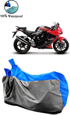 Autofly Waterproof Two Wheeler Cover for Hyosung(Comet, Grey, Blue)