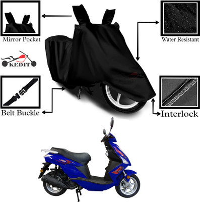 KEDIT Two Wheeler Cover for Mahindra(Gusto 125, Black)