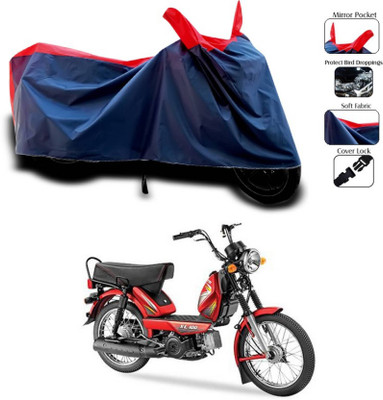 KEDIT Two Wheeler Cover for TVS(Heavy Duty, Red, Blue)