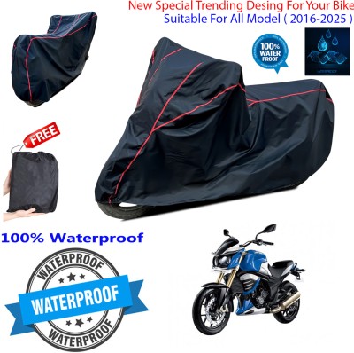 OliverX Waterproof Two Wheeler Cover for Mahindra(MOJO XT 300, Black)