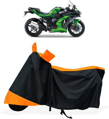 Tricway Two Wheeler Cover for Kawasaki(Ninja H2 SX, Orange)