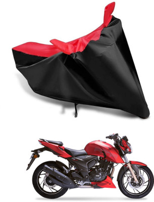 KEDIT Two Wheeler Cover for TVS(Apache 150, Red, Black)