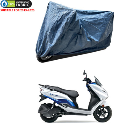 PAGORA Waterproof Two Wheeler Cover for Suzuki(Burgman Electric, Blue)
