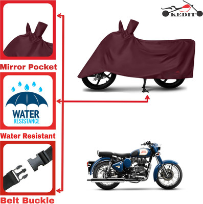 AASHTIK MART Two Wheeler Cover for Royal Enfield(Bullet 350 New, Maroon)