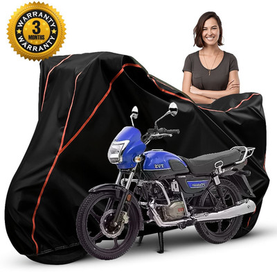CoverX Waterproof Two Wheeler Cover for TVS(Radeon, Black, Red)